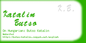 katalin butso business card